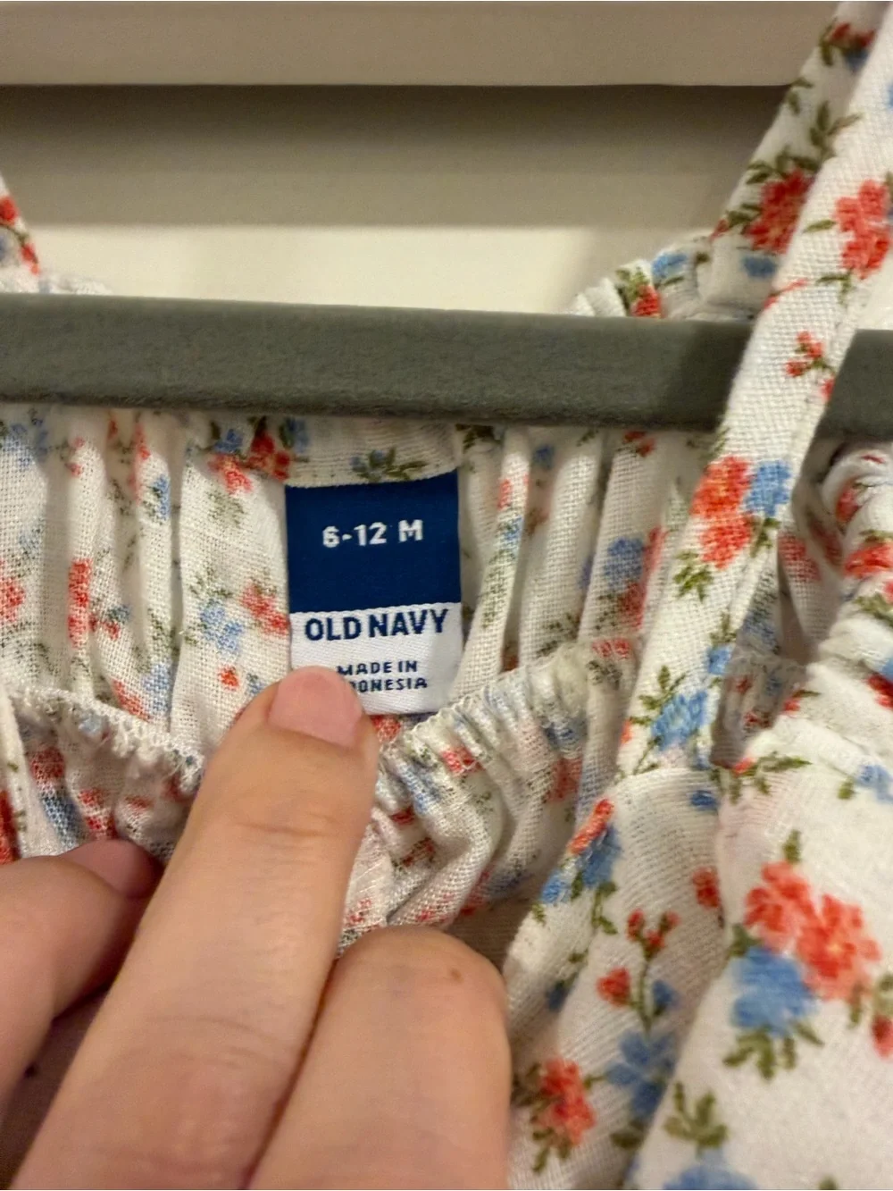 Old Navy Pink Strawberry Tee & Red Drawstring Pants with Floral White Overalls‎
